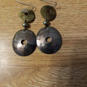 SIGN " 925 RLM STUDIO " ROBERT LEE MORRIS " STERLING SILVER DANGLE LONG EARRINGS